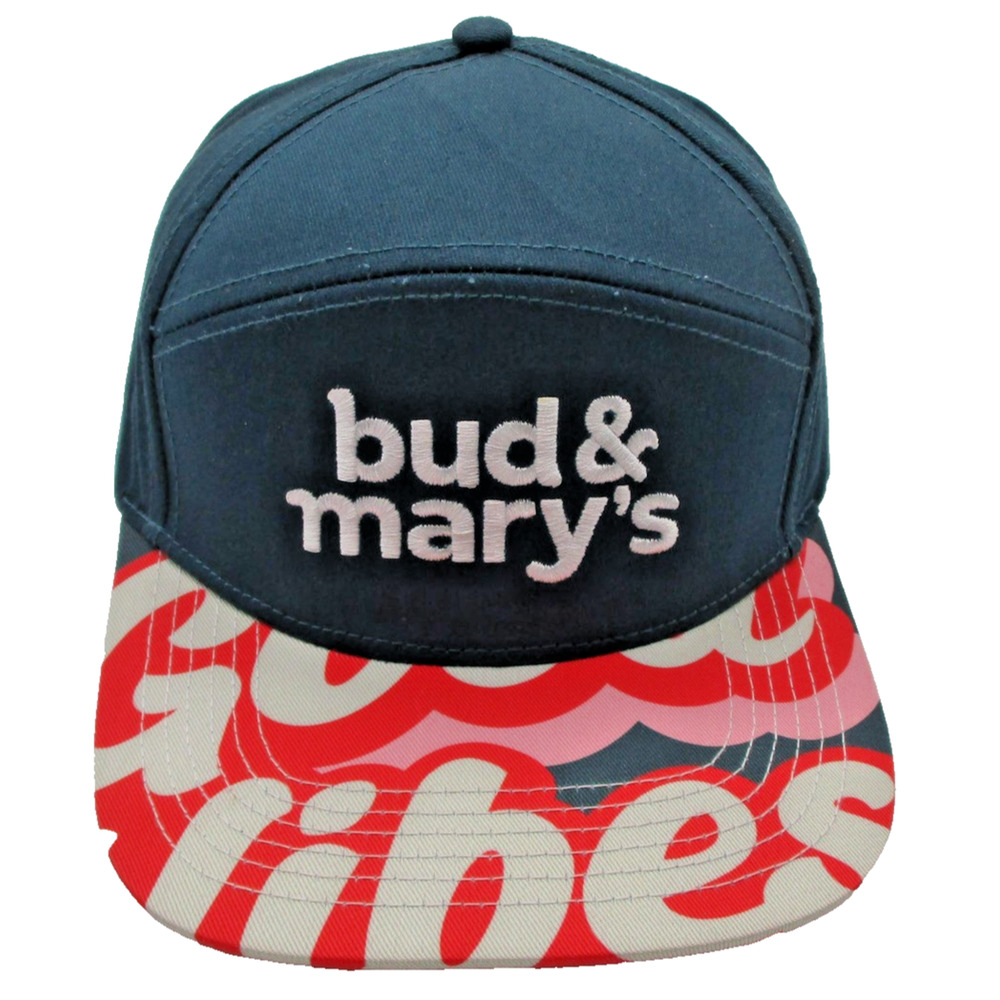Bud & Mary's Dispensary Hat Cap Snap Back Mens OSFM Teal Good Vibes Graphic Brim